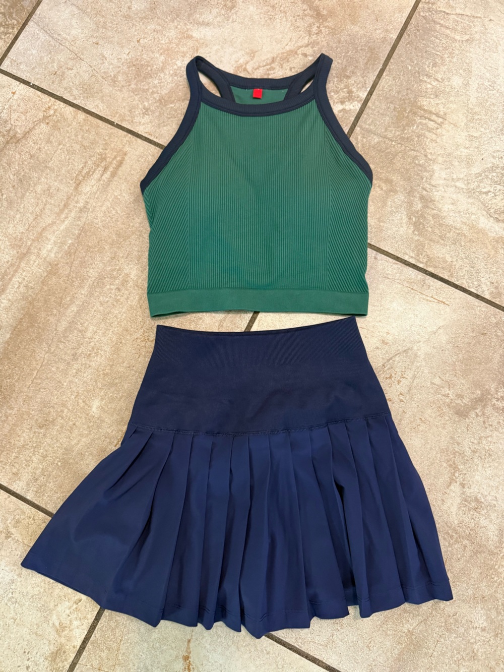Wilson Midtown Tennis Skirt and Ribbed Cropped Brami - XS
